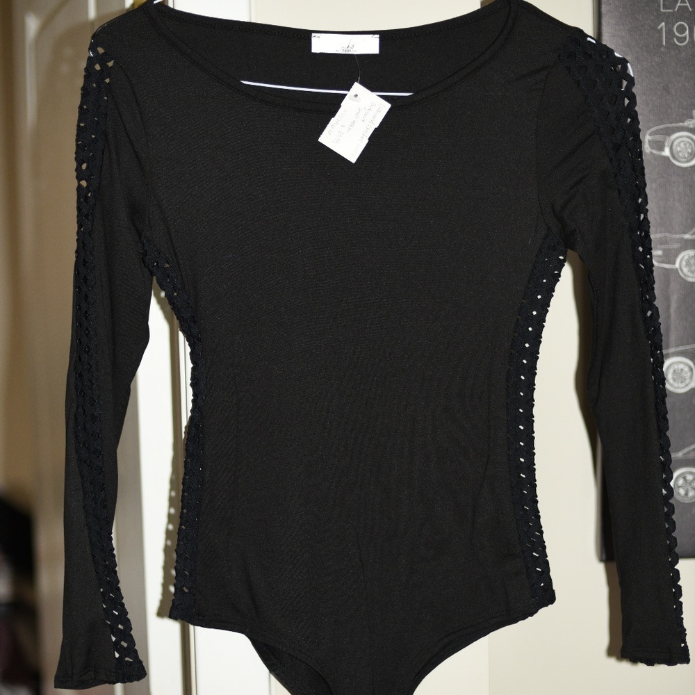 Diamond Crochet Inset Bodysuit